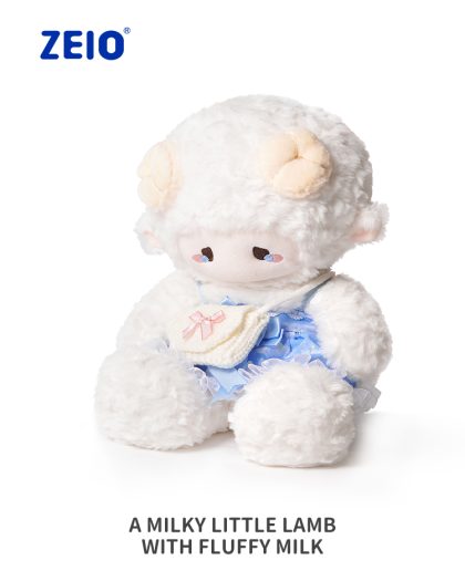 35cm Puff Lamb and PuffFawnstyle  Lamb doll Cute plush toyRag Doll girl'sbirthday gift companion doll